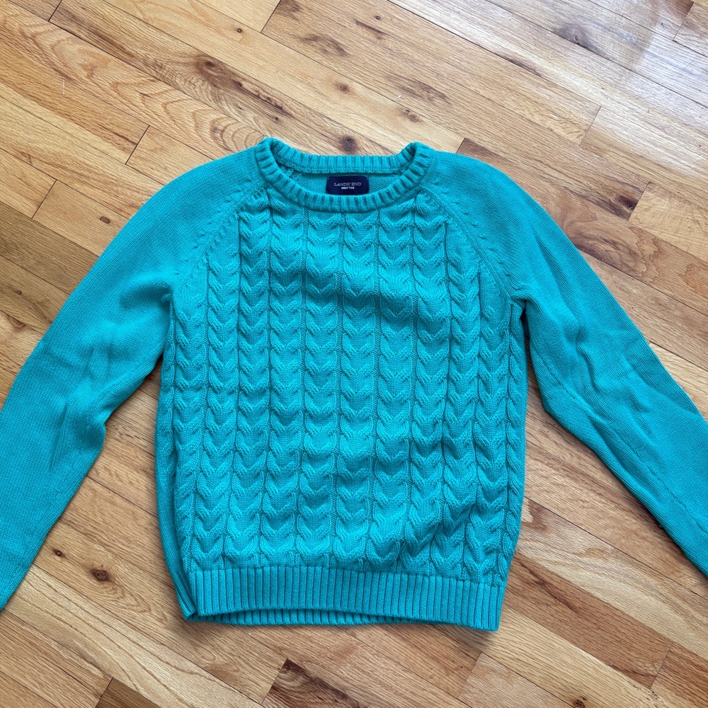 Lands’ End Classic Cable Knit Sweater